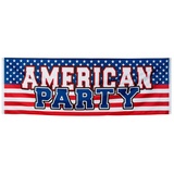 Boland 44953 - Banner USA, Größe 74 x 220 cm, Dekoration, Girlande, American Party, Stars and Stripes, Themenparty, Mottoparty