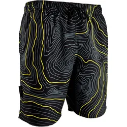 GUGGEN MOUNTAIN 2335 Herren Badehose Streifen lässige Boardshorts Linien Muster 2XL