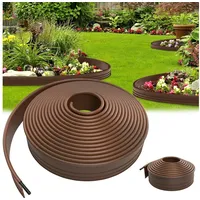 AUFUN Rasenkante Beetbegrenzung Kies Beeteinfassung Mähkante, FLEXIBLER Kunststoff Gartenwegen Beetumrandung, 96mm Höhe, für Garten, Hof 1500 cm