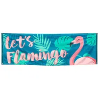 Boland Flamingo-Banner Hängedekoration 74 x 220 cm Bunt