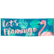 Boland Flamingo-Banner Hängedekoration 74 x 220 cm Bunt