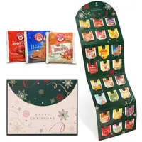 Teekanne Tee Adventskalender 2024-24 leckere Sorten wie Bio Bratapfel, Spekulatius, Winterpunsch & Süßer Bratapfel – Winter- und Weihnachtstee im Teebeutel