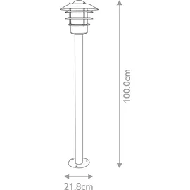 Elstead Lighting Pollerlaterne E27 schwarz IP44 mit Bewegungsmelder