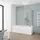 Schulte ExpressPlus Badewannenfaltwand 2-teilig mit Seitenwand Alu-Natur 140x116x70cm alu-natur
