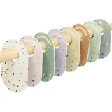 3 Sprouts - Größentrenner Baby für Kleiderstange, Grössentrenner Baby, Doppelseitiges Babykleidung Schrankteiler für Neugeborenen Kleinkinderkleidung - Terrazzo