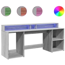 vidaXL Schreibtisch Grau Sonoma