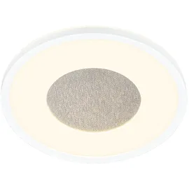 Briloner - LED Deckenlampe mit Glitzerdekor, indirektes Licht, 3.000K warmweiß, Lampe, Deckenleuchte, Wohnzimmerlampe, LED Panel, Küchenlampe, Deckenbeleuchtung, 29x3 cm, Weiß
