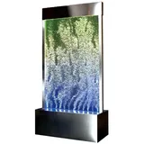 Xlmoebel Zimmerbrunnen Neuartige Wasserwand Raumteiler Säule mit LED-Beleuchtung - 80x160 cm, (LED-Wasserfall), Hergestellt in Europa weiß
