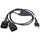 Akyga Strom Anschlusskabel [1x Euro-Kupplung - 2x Euro-Stecker] 1.20m Schwarz