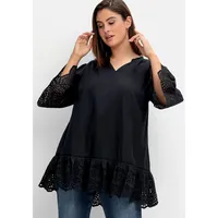 sheego Longtunika in schwarz | 46