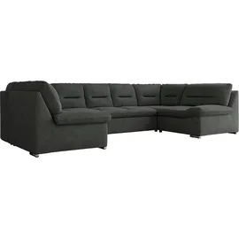 MKS Meble Ecksofa U-Form mit Schlaffunktion Grau