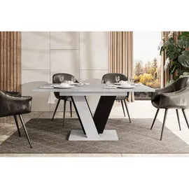 altdecor Esstisch Schwarz, Holzwerkstoff, Rechteckig,Rechteckig, Bodenplatte, 90x75x120 cm, Esszimmer, Tische, Esstische