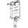 Geberit Kombifix Element für Wand-WC 106 cm mit Omega UP-Spülkasten 12 cm