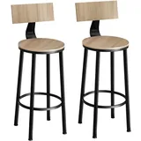 Tectake Barhocker Poole 54 x 101,5 x 54 cm Eiche Sonoma