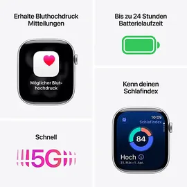 Apple Watch Series 11 GPS + Cellular 46mm Space Grey Aluminium Sport Band black M/L