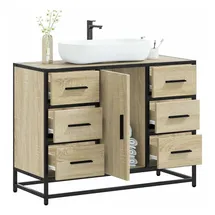vidaXL Waschbeckenunterschrank 80 x 60 x 33 cm Braun