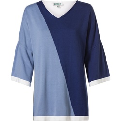 Viskose-Pullover, Muster blau, 48/50