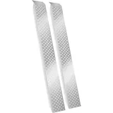 Tectake tectake® Auffahrrampen, Sven 2er Set, 400 kg belastbar, und rutschfest, - silber