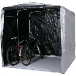 Fahrradgarage MCW-N61, Foliengarage Aufbewahrungsgarage Garagenzelt, Alu UV-Schutz wasserfest, 201x201x201cm ~ silber