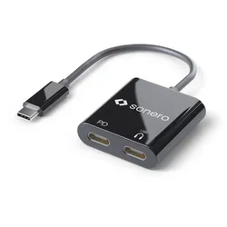 Sonero X-UA210, USB-C, 2x USB-C, Schwarz