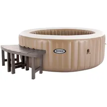 Intex PureSpa Beistelltisch braun 124 x 48 x 42 cm
