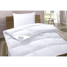 Balette Daunenbettdecke + Kopfkissen "Lilly", weiß, B/L: 135cm x 200cm Anzahl Teile 1, B/L: 40cm x 80cm Anzahl Teile 1, Bezug: Baumwolle Füllung: Entendaune/-feder, warm, Bettdecken Bezug: 100% Baumwolle. Kopfkissen Bezug: 100% Baumwolle.