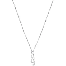 Amor Kette mit Anhänger "Infinity/Unendlichkeitsschleife", silberfarben, weiß, Halsketten, Damen, Silber 925 (Sterlingsilber), L: 42 B: 1mm, mit Zirkonia (synth.), B:1mm