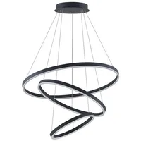 ARCCHIO Albiona 3-flg. 80 cm rund schwarz Metall