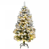 vidaXL Künstlicher Weihnachtsbaum Klappbar 150 LEDs Kugeln 120 cm Modell 15