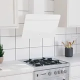 vidaXL Dunstabzugshaube 60 cm Stahl und Hartglas Weiß 754885
