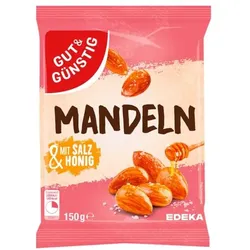 Gut und Günstig Mandeln mit Honig und Salz 150 g gelb