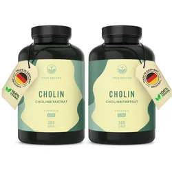 Cholin Kapseln - Cholinbitartrat - 8 Monate Vorrat - Vegan 720 St