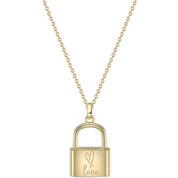 Glanzstücke München Halskette Schloss Sterling Silber in Gelbgold Ketten   Damen 