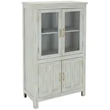 naduvi Womo-Design Highboard Florenz Shabby Chic 79x136x40 cm Mint Mangoholz Massiv