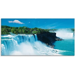 Artland Glasbild Niagara, Gewässer (1 St), in verschiedenen Größen blau 100 cm x 50 cm
