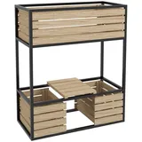 Outsunny Hochbeet 83 x 39 x 100 cm Braun