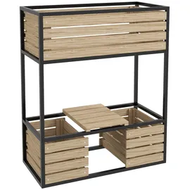Outsunny Hochbeet 83 x 39 x 100 cm Braun