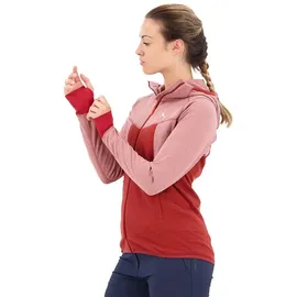 Salewa Puez Hybrid Polarlite Kapuzenfleece - Syrah Melange - XS