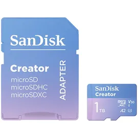 SanDisk Creator Adapter mit microSDTM UHS-I-Karte, Micro-SDXC Speicherkarte, 1 TB, 190 MB/s