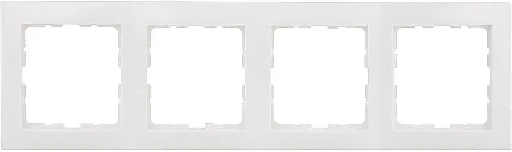 Rahmen Berker 10148989, 4fach S.1 polarweiß, glänzend, 1 Stück