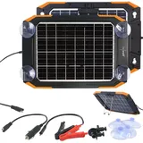 revolt Bifaziales Solar-Ladegerät für Kfz-/Wohnmobil-Batterien, 12 V, 13 Watt