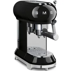 smeg Kaffeemaschine 50 ́s Style Edelstahl Schwarz