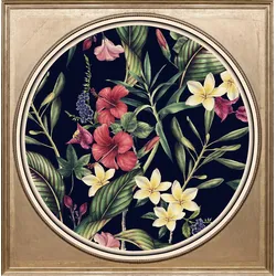 Acrylglasbild »Tropische Pflanzen II«, Blumen-Blumenbilder-Kunst-Pflanzen-Pflanzenbilder-Gemälde, Fine Art-Print in Galeriequalität, 94500719-0 bunt B/H/T: 40 cm x 40 cm x 3 cm