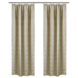 Bruno Banani Verdunkelungsvorhang BRUNO BANANI "Alessio" Gr. 4, beige, B:130cm H:245cm, Polyester, Polyester, Gardinen, Elegantes Muster, Jacquard, verdunkelnder Vorhang, blickdicht,modern