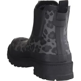Verbenas Lua Mate Animal - Damen Chelsea Boots - Black-Leo-Black, Größe:37 EU - 37