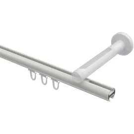 Interdeco GARDINENSTANGE INNENLAUF Siteno Luino 300 cm (geteilt in 3 x 100 cm), 1-läufig, 20 mm Ø Weiß