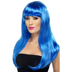 Blaue Beauty Party Perücke - OS