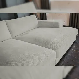 KAWOLA Big Sofa Madeline Cord hellgrau