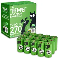 PET N PET Hundekotbeutel, Kotbeutel für Hunde, Hundekotbeutel 38% pflanzlich - 270 Einheiten 15 Rollen Hundekotbeutel 9x13 Zoll Kotbeutel für Hunde, unparfümierte Kotbeutel