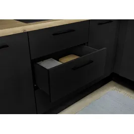 BASIC by Balculina Winkelküche Turin L-Form 270 cm schwarz